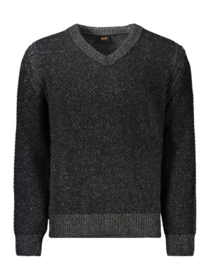 Hugo Boss Black Wool Men Sweater