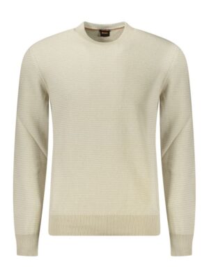 Hugo Boss Beige Cotton Men Sweater