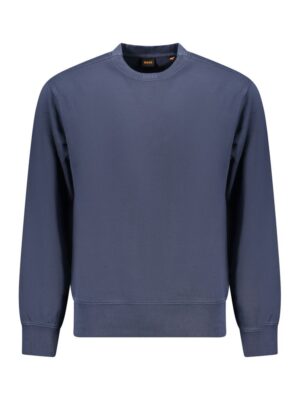 Hugo Boss Blue Cotton Men Sweater