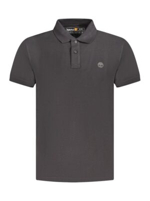Timberland Black Cotton Men Polo Shirt