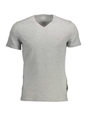 Guess Jeans Gray Cotton Men T-Shirt