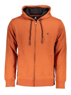 U.S. Grand Polo Bronze Hooded Sweatshirt with Embroidered Logo