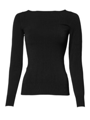 Dolce & Gabbana Black Viscose Long Sleeves Pullover Top
