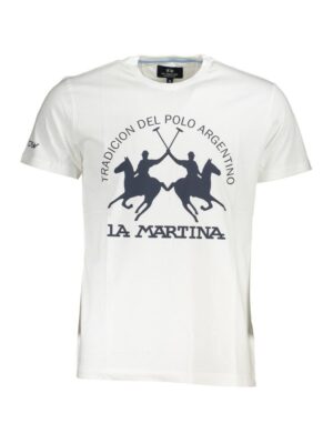 La Martina White Cotton Men T-Shirt