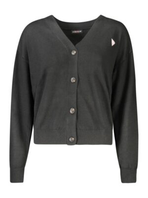 Guess Jeans Black Polyester Women Cardigan