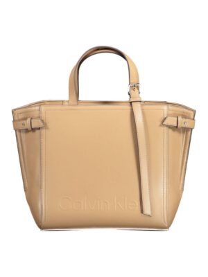 Calvin Klein Brown Polyester Women Handbag