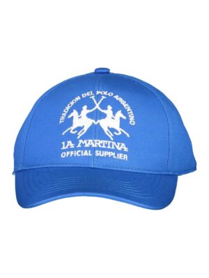 La Martina Blue Cotton Men Cap