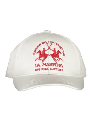 La Martina White Cotton Men Cap