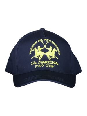 La Martina Blue Cotton Hats & Cap