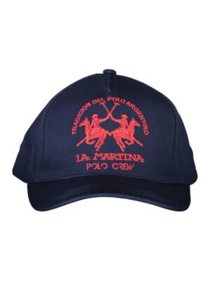 La Martina Blue Cotton Hats & Cap