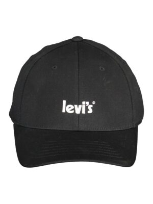Levi's Black Cotton Hats & Cap