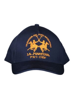 La Martina Blue Cotton Hats & Cap