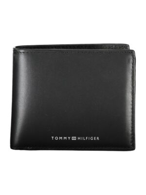 Tommy Hilfiger Sleek Black Leather Wallet for the Modern Man