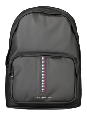 Tommy Hilfiger Black Polyethylene Men Backpack