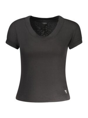 Guess Jeans Black Polyester Women T-Shirt