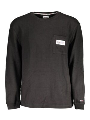 Tommy Hilfiger Black Cotton Men Sweater