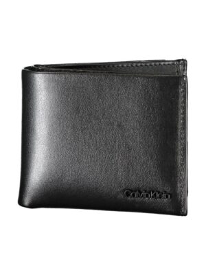 Calvin Klein Elegant Black Leather Dual-Compartment Wallet