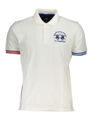 La Martina Elegant White Polo with Contrast Details