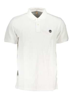 Timberland White Cotton Polo Shirt