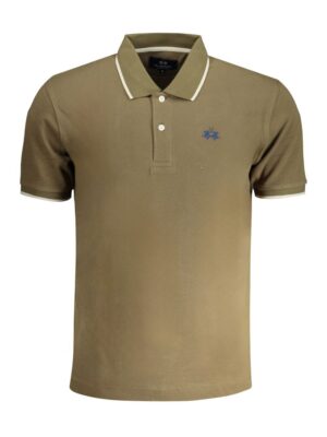 La Martina Green Cotton Polo Shirt