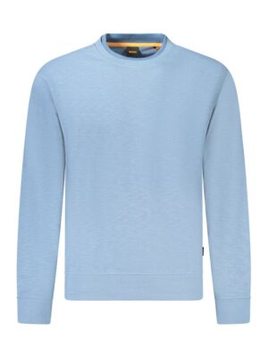 Hugo Boss Light Blue Cotton Men Sweater