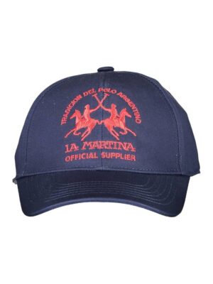 La Martina Blue Cotton Men Cap