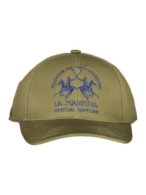 La Martina Green Cotton Men Cap