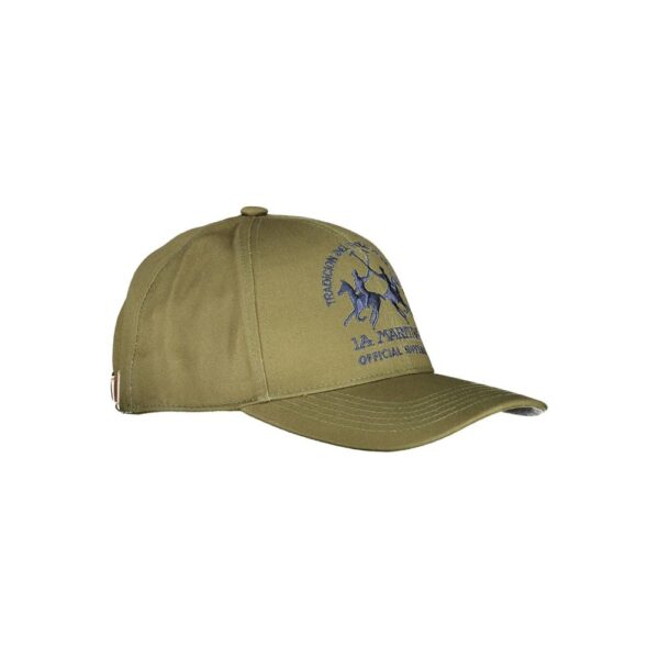 La Martina Green Cotton Men Cap - Image 3
