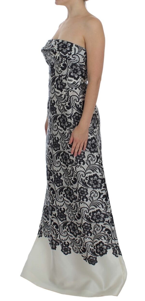 Dolce & Gabbana Elegant Silk Lace Corset Maxi Dress - Image 2
