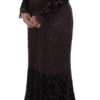 Dolce & Gabbana Elegant Purple Floral Lace Maxi Dress - Image 2