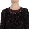 Dolce & Gabbana Elegant Purple Floral Lace Maxi Dress - Image 5