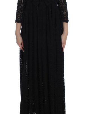 Dolce & Gabbana Elegant Floral Ricamo Maxi Dress