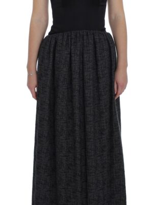 Dolce & Gabbana Elegant Black Full-Length Sheath Dress