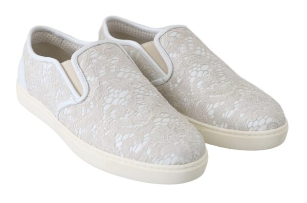 Dolce & Gabbana Elegant Off White Loafers for Ladies - Image 8