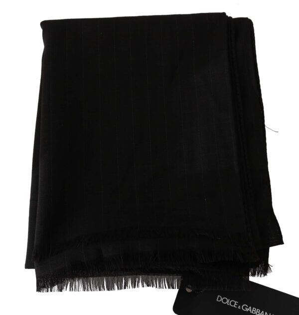 Dolce & Gabbana Elegant Striped Wool Men's Scarf - Image 3