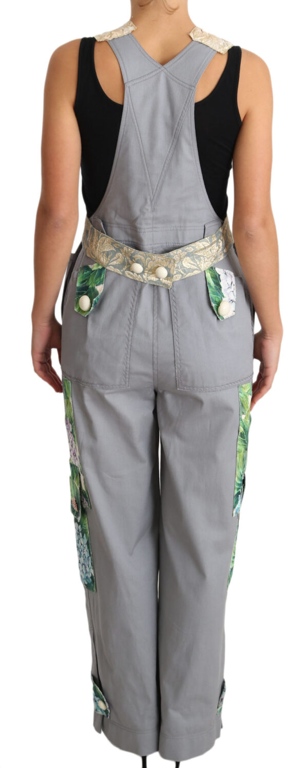 Dolce & Gabbana Exquisite Floral Embellished Denim Overalls - Image 2