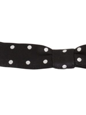 Dolce & Gabbana Elegant Black Polka Dot Silk Bow Tie