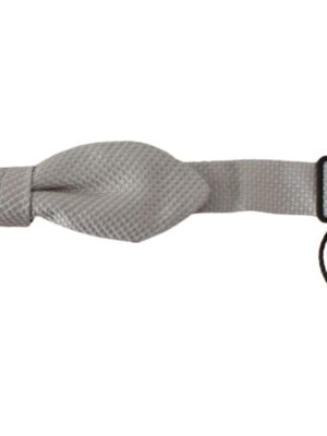 Dolce & Gabbana Elegant Silk Gray Bow Tie