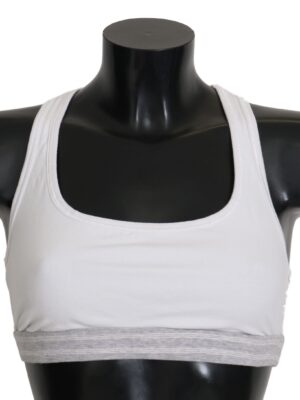 Dolce & Gabbana Elegant White Stretch Sport Bra