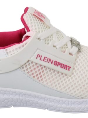Philipp Plein Chic White Becky Sneakers with Pink Accents