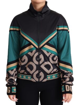 Dolce & Gabbana Chic Multicolor Track Jacket with Logo Mania