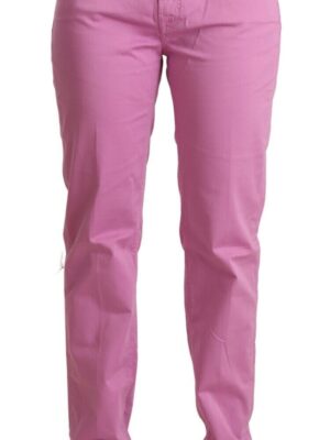Jacob Cohen Elegant Tapered Pink Denim Jeans