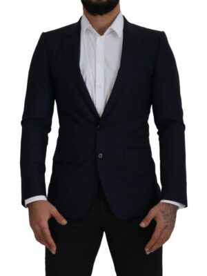 Dolce & Gabbana Elegant Single Breasted Wool Silk Blazer
