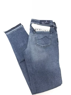 Jacob Cohen Blue Cotton Women Jeans with Pony Skin Label
