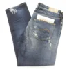 Jacob Cohen Blue Cotton Women Jeans with Straight Leg and Small Rips