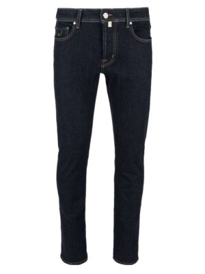 Jacob Cohen Elegant Slim Fit Dark Blue Designer Jeans