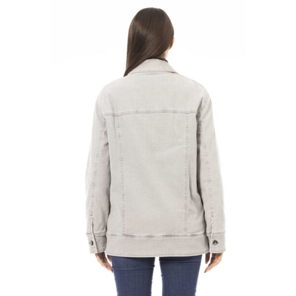 Jacob Cohen Gray Cotton Women Jacket - Image 3