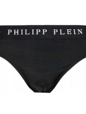Philipp Plein Black Polyamide Men Swim Briefs