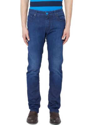 Jacob Cohen Sleek Slim Fit Dark Blue Denim Elegance