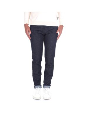 Jacob Cohen Sleek Slim Fit Designer Jeans with Leather Detail
